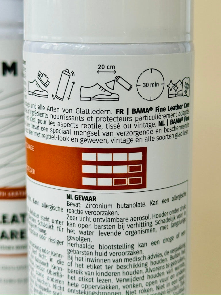 BAMA Fine Leather Care – Premium Lederpflege-Spray mit Bienenwachs (250 ml)
