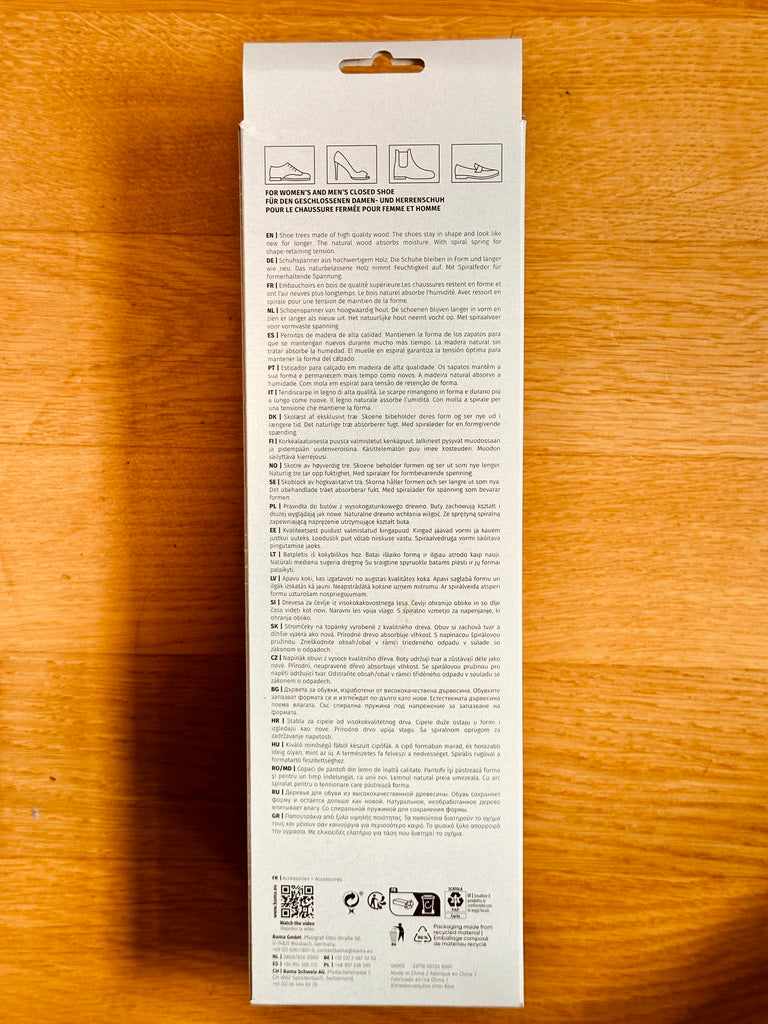 Bama Wood Shoe Tree - Hochwertige Schuhspanner aus Holz – neu & originalverpackt – von BAMA